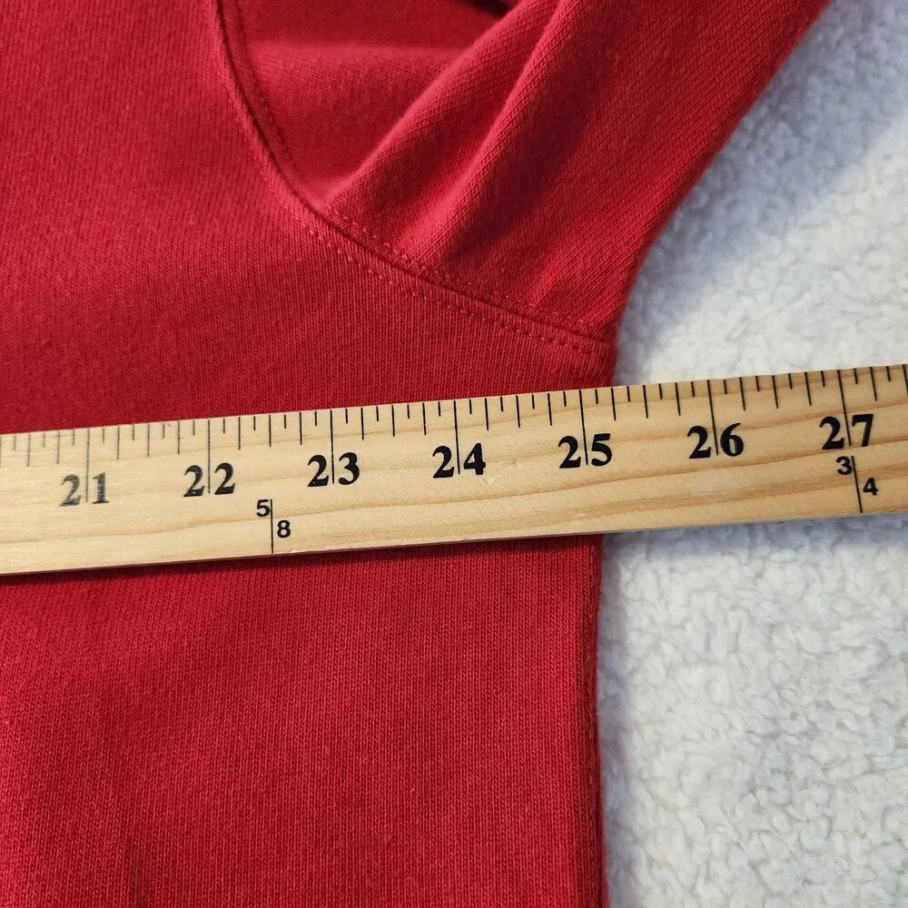 Vintage Polo Ralph Lauren Mens Red Rugby Long Sleeve Shirt Big Pony Size L